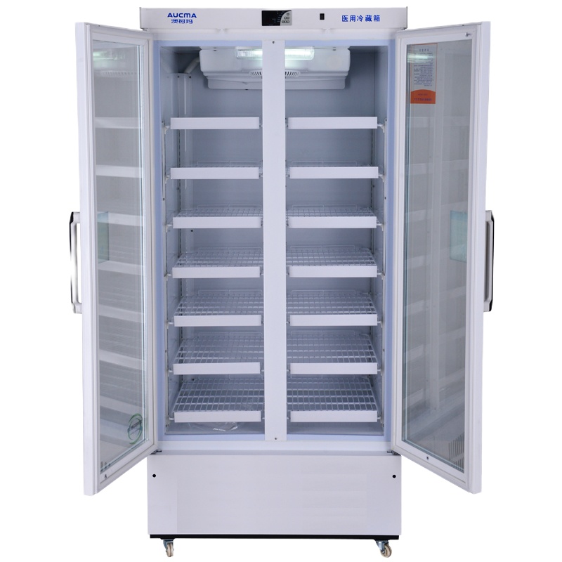 澳柯玛（AUCMA） YC-626现货 2-8℃医用疫苗药品冷藏箱626L药品柜医用双开门阴凉箱冰柜