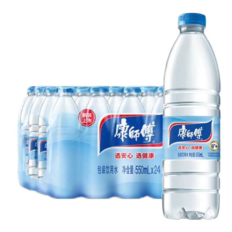 康师傅饮用水550ml24瓶整箱塑膜装 家庭装纯净水 (5箱)