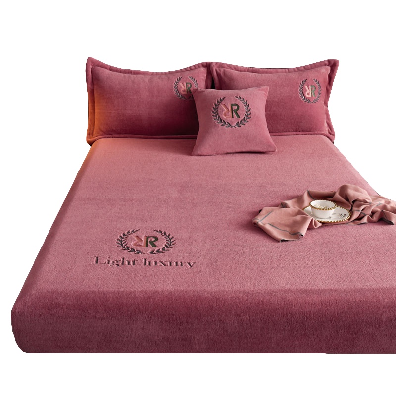 南极人(NanJiren)家纺 冬季牛奶绒珊瑚绒床笠单件加厚法兰绒床垫套床罩席梦思保护套床套