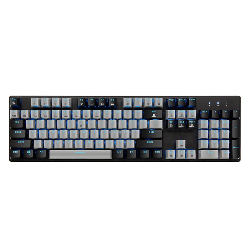 黑峡谷(Hyeku)GK706 104键机械键盘MX轴电竞游戏永劫无间键盘有线吃鸡键盘台式笔记本电脑键盘 灰黑色红轴