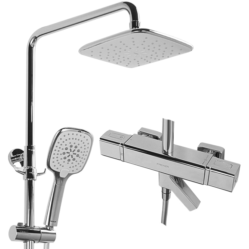 法恩莎卫浴 恒温花洒挂墙式暗装可调多功能方形大花洒F2H9045SC