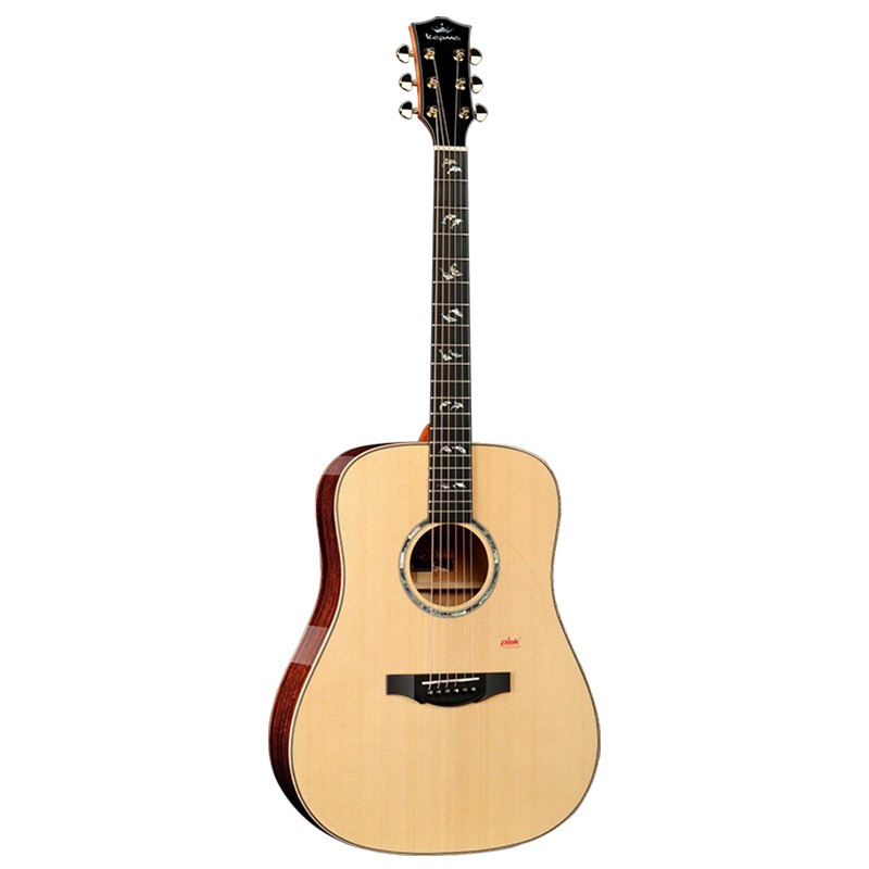 卡马(KEPMA)A1-D吉他全单民谣高端木吉它 原木色41英寸jita+原装琴箱+礼品配件套装
