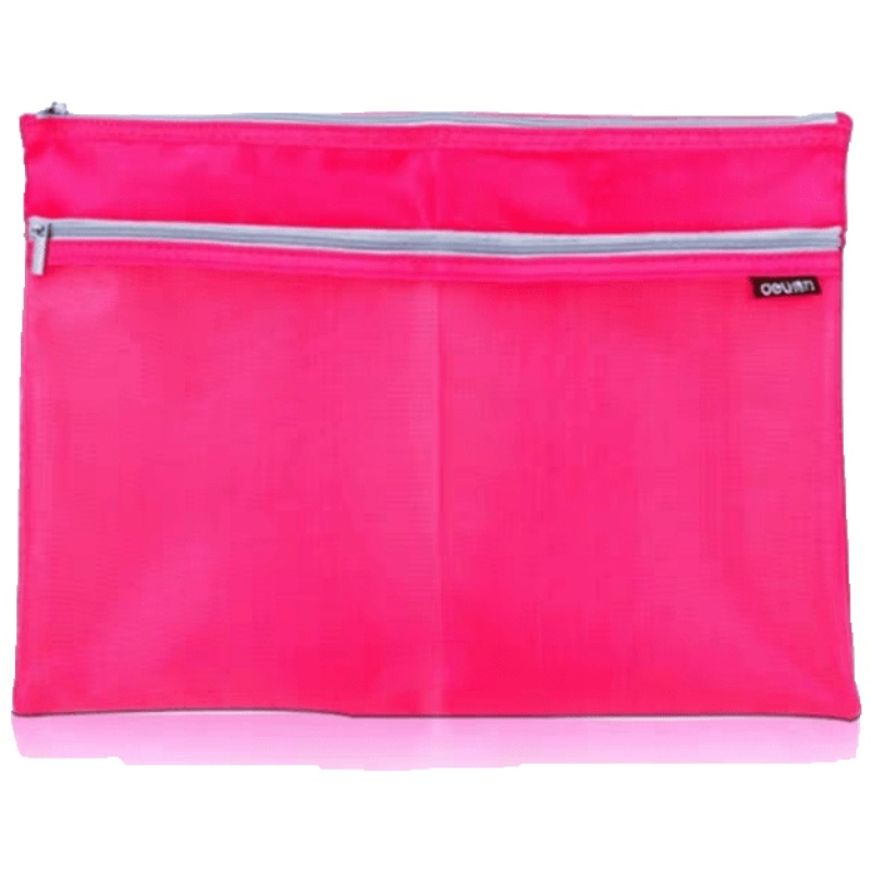 得力5841柔质拉链袋A4透气文件袋