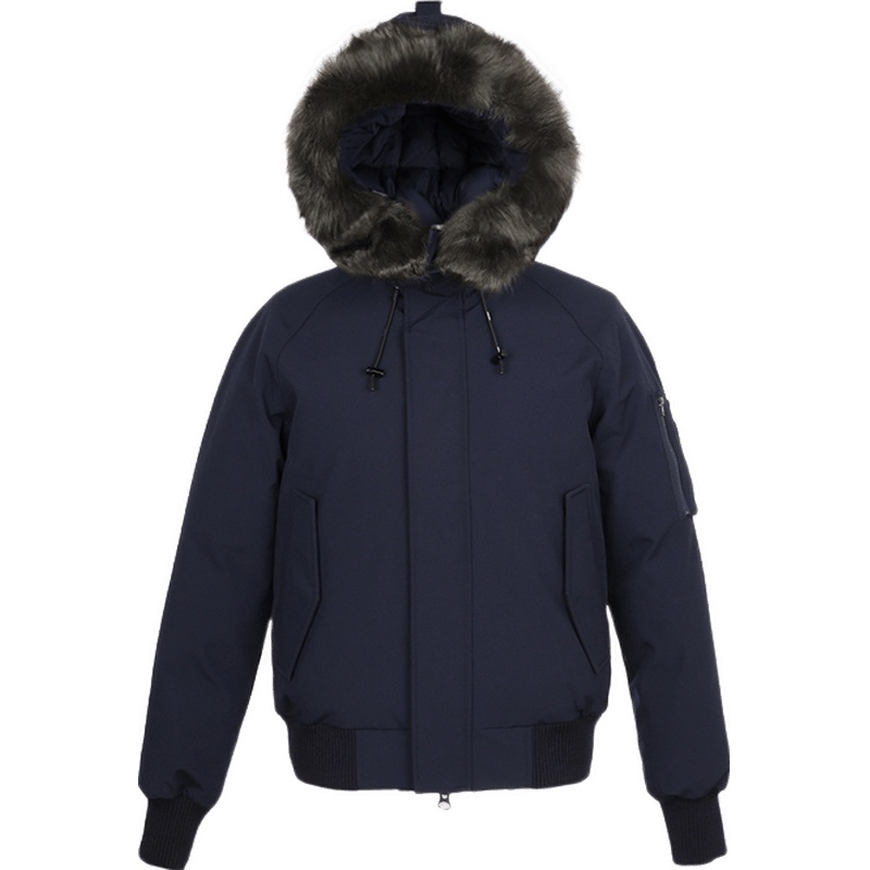 Kenzo 高田贤三 男士聚酯纤维短款连帽鸭羽绒外套 F96 5BL200 1NK