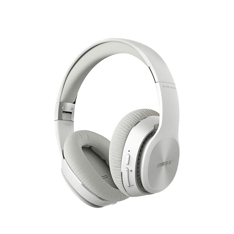 Edifier/漫步者 W820BT头戴式蓝牙无线耳机折叠运动跑步游戏音乐3.5mm插孔有线 白色