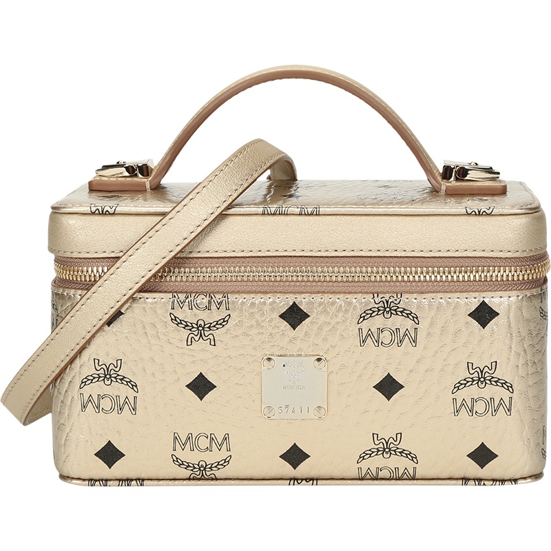 MCM 女士 人造革手提单肩斜挎包 MWRAAVI02