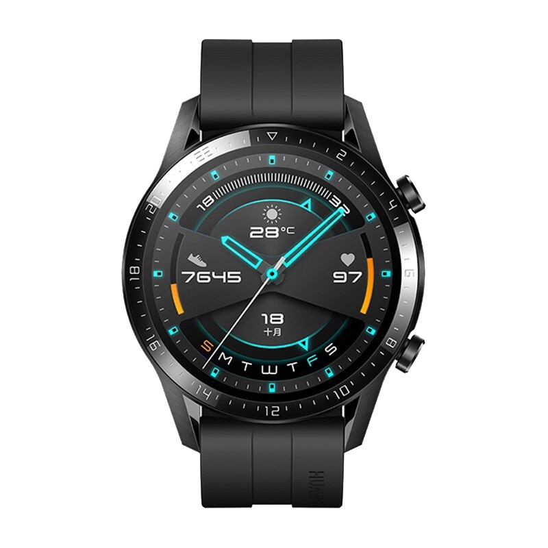 [二手95新]华为手表 Watch GT2 智能手表 强劲续航 移动支付 46mm 运动版 曜石黑