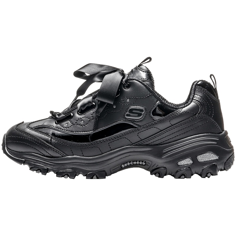 斯凯奇 Skechers D'LITES系列 熊猫鞋 女子休闲鞋 11976-BBK