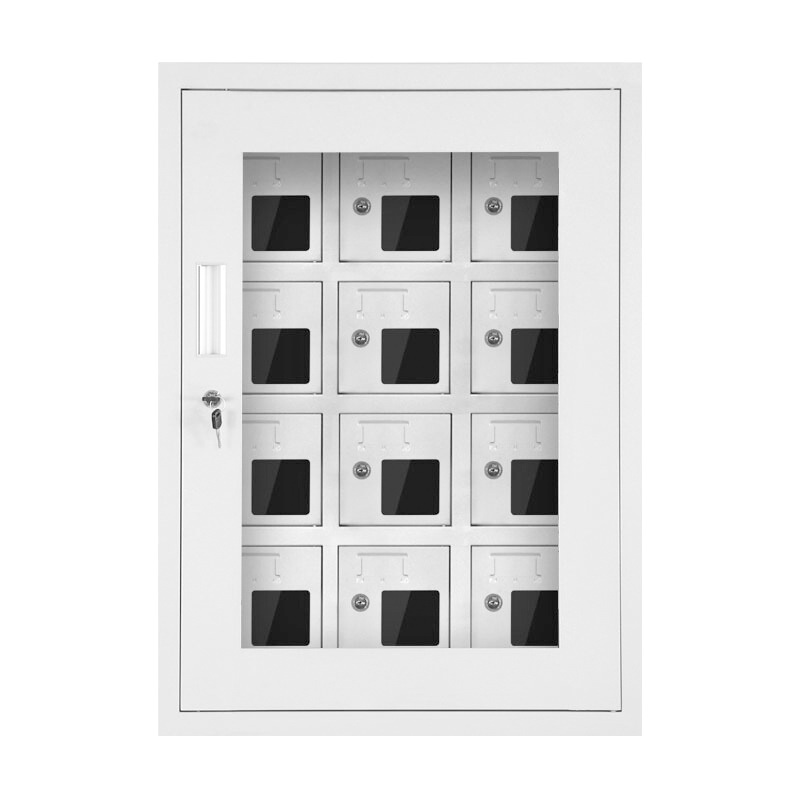 苏美特手机充电柜存放柜对讲机柜工厂医院学校手机存放收纳柜12门（带充电）