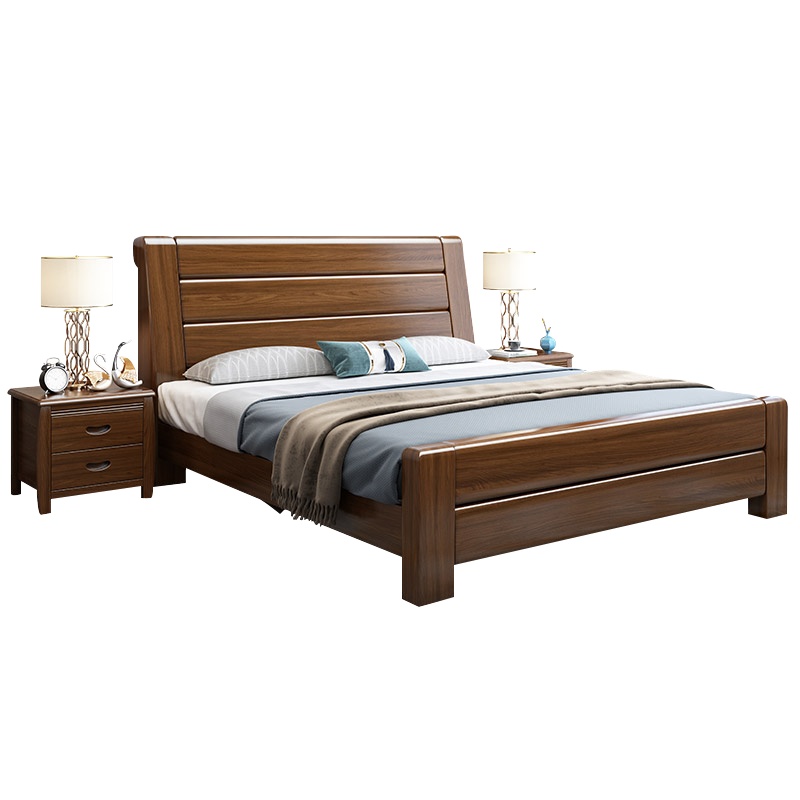 DXBG实木床1.5米松木双人经济型现代简约2m家用床储物床经济型