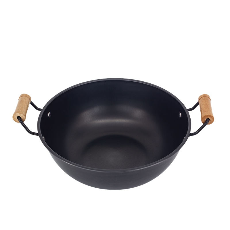 格丽诺(GOVEVO)30cm双耳不锈钢炖锅加深平底大炒菜锅家用煤气电磁炉通用