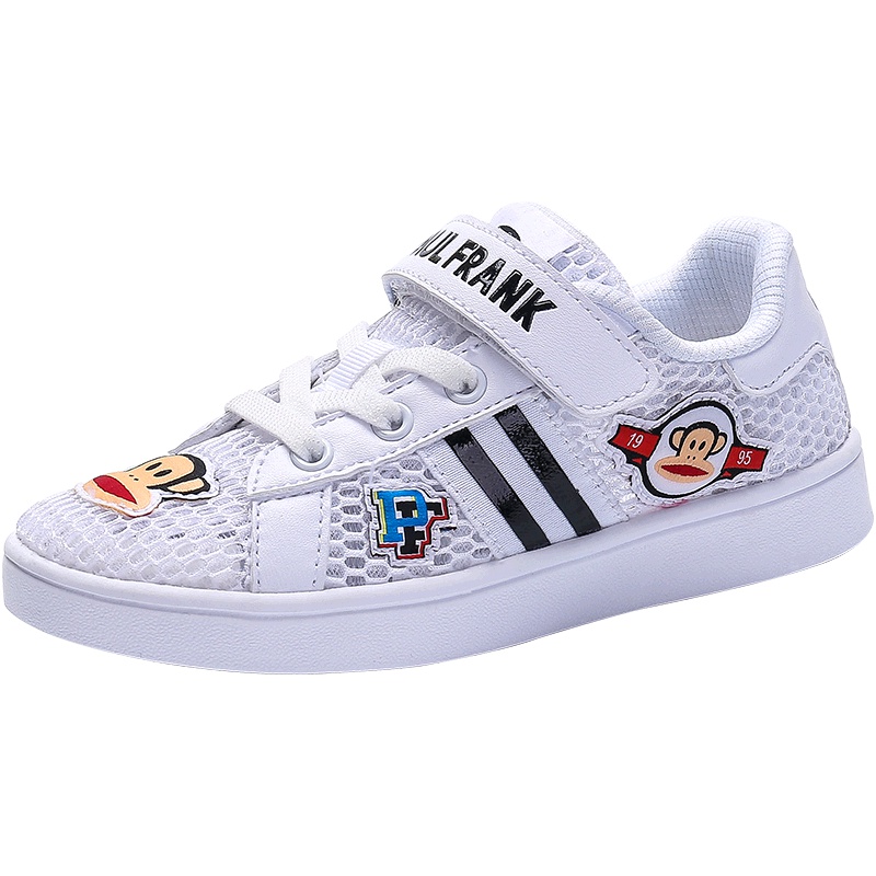 大嘴猴童鞋男童鞋子小白鞋2018夏款镂空透气网鞋潮儿童运动鞋