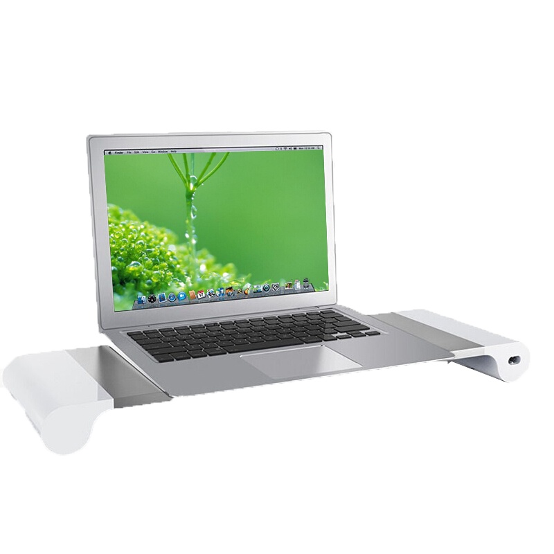 倍方(befon)铝合金属电脑显示器增高架置物架底座 一体机液晶屏幕托架 办公桌面键盘收纳架 USB笔记本电脑支架