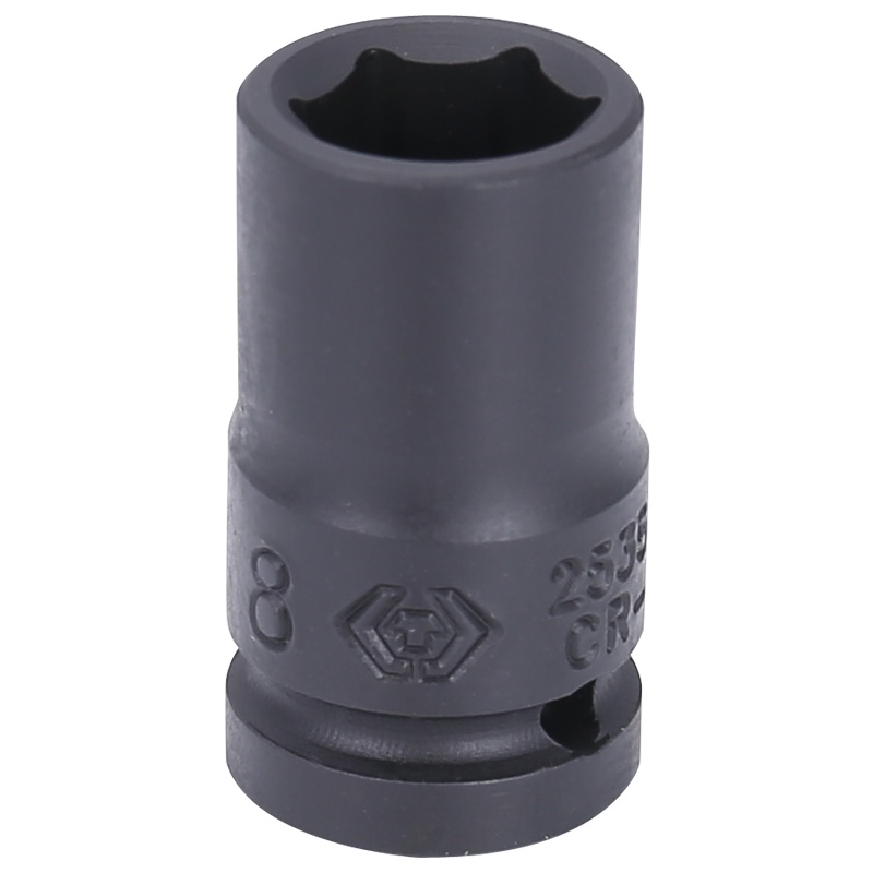 藍帶 1/4"DR.气动标准六角套筒 253508M逆光拍照