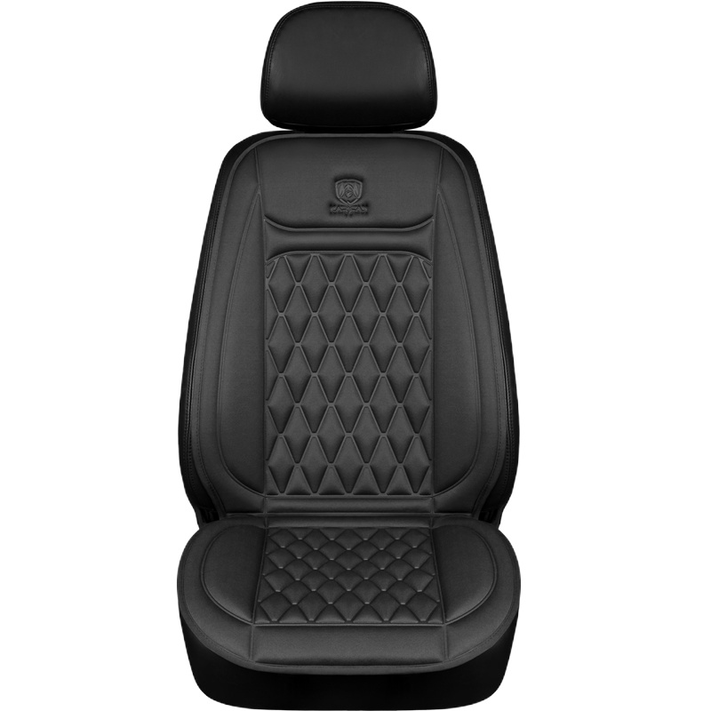 尤利特汽车加热坐垫座垫冬季车载电加热座椅车垫冬季双座保暖毛绒电热垫安全恒温12V通用亲肤布款咖啡色双座