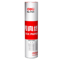 得力 7721 传真纸热敏传真纸a4铜版纸传真机卷纸210mm*30m米