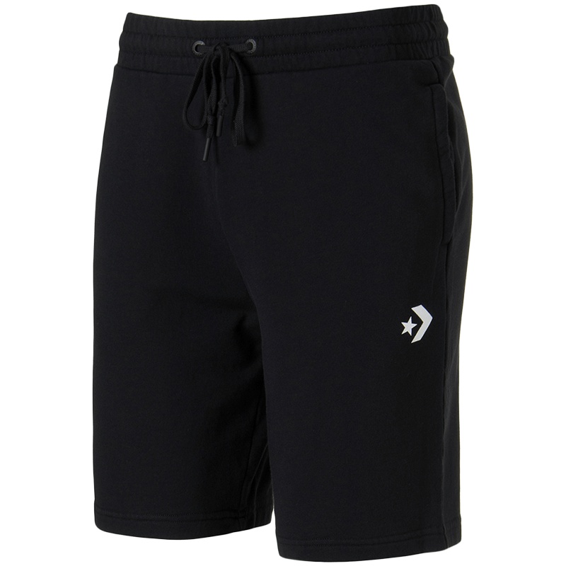 CONVERSE匡威男裤星箭宽松五分裤休闲短裤10007237 L 10007237-A01黑色