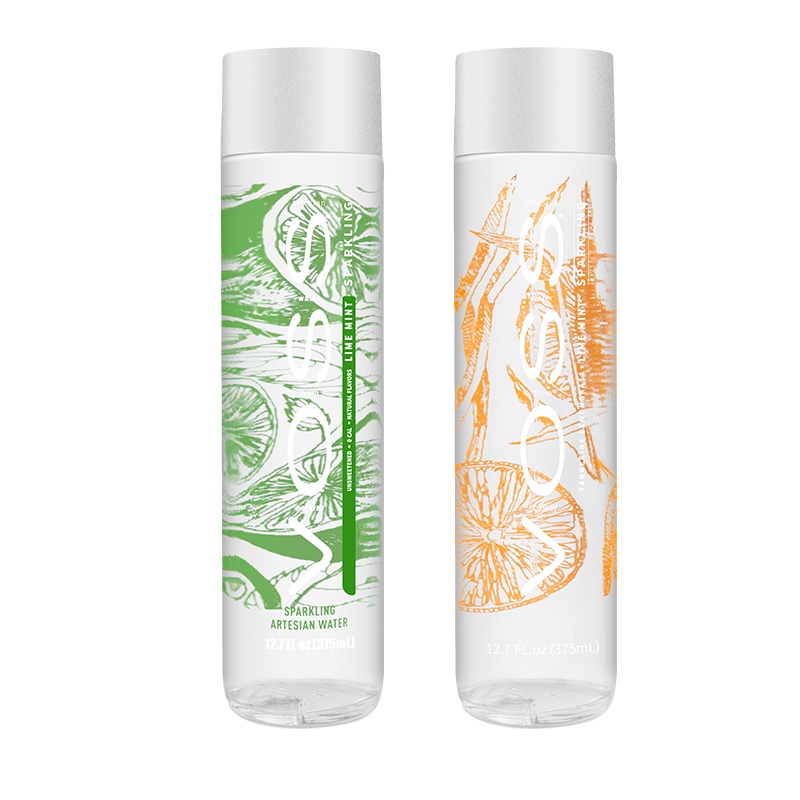 芙丝(VOSS)青柠薄荷苏打气泡水饮料无糖375ml*12瓶