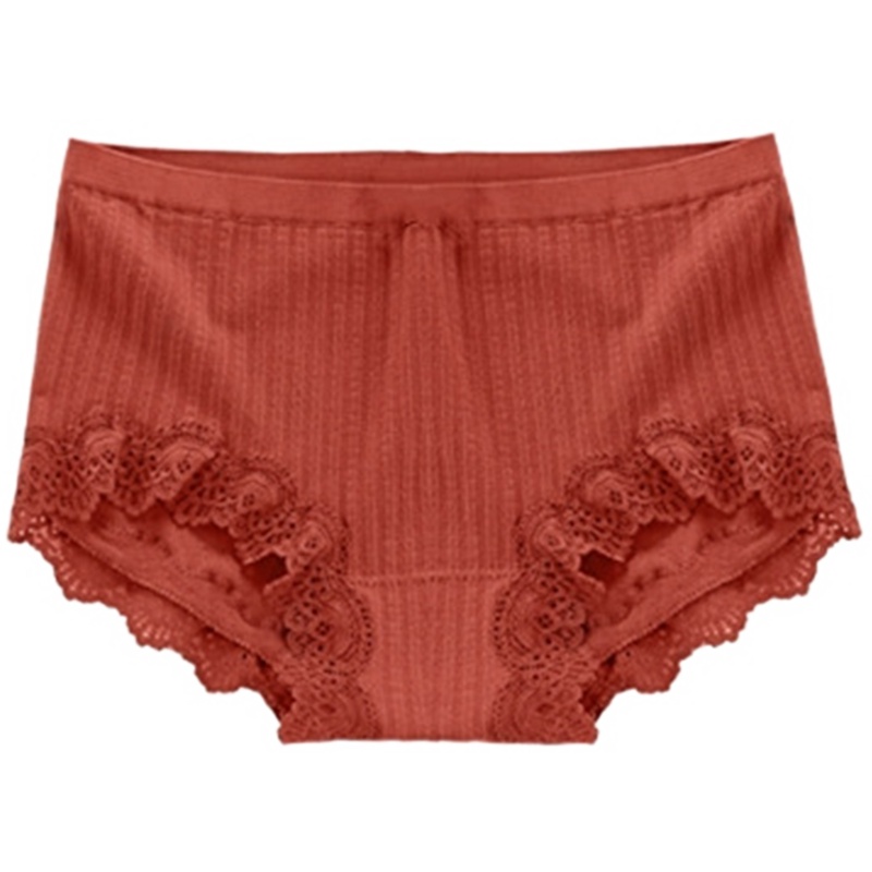 [1条装]日式收腹提臀内裤女中高腰透气女士三角裤蕾丝性感女士内裤
