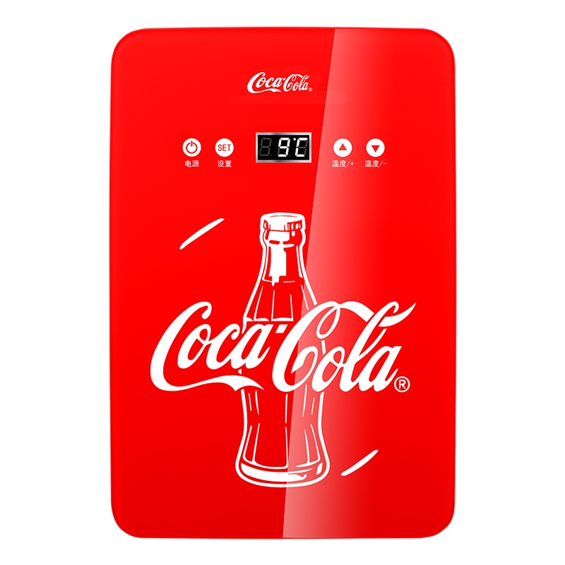 可口可乐(Coca-Cola)6升可调温 车载冰箱 车家两用 便携小冰箱迷你宿舍小冰箱12V /220V 冷暖箱