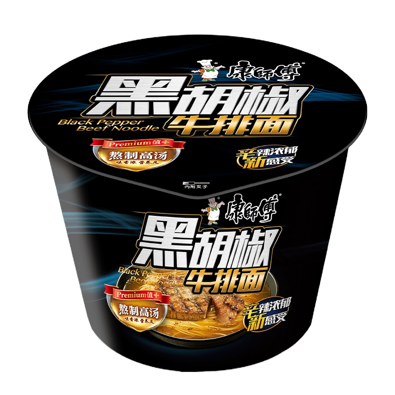 SNWQ康师傅黑胡椒牛排面12桶/箱 按箱起售