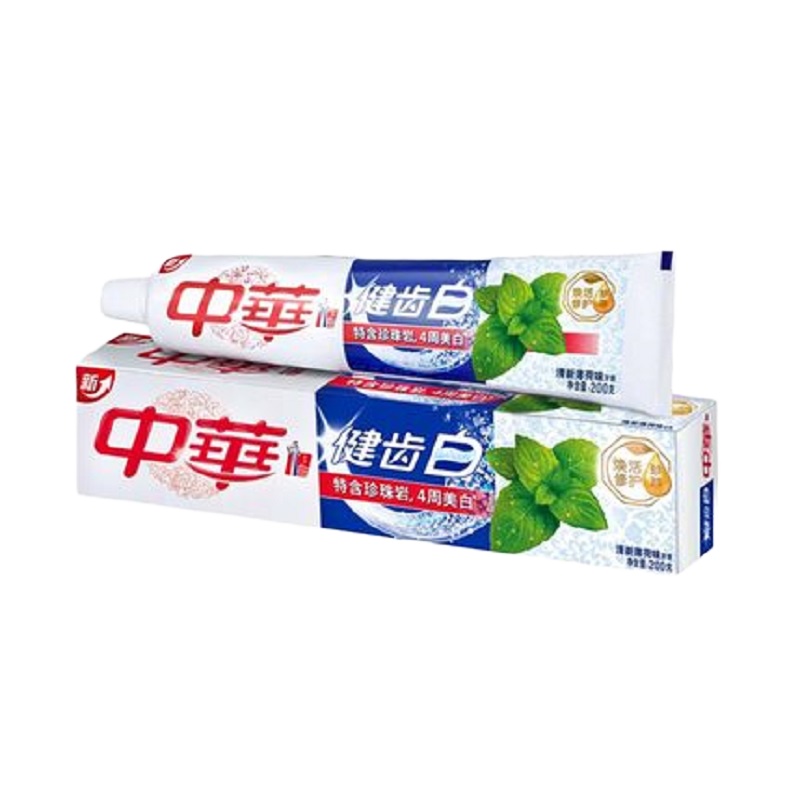 中华健齿白清新薄荷味牙膏200g.