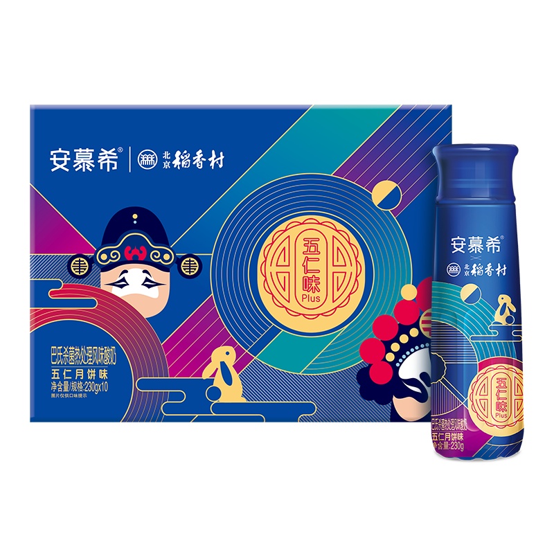 伊利 安慕希高端畅饮pet五仁月饼味230g*10瓶