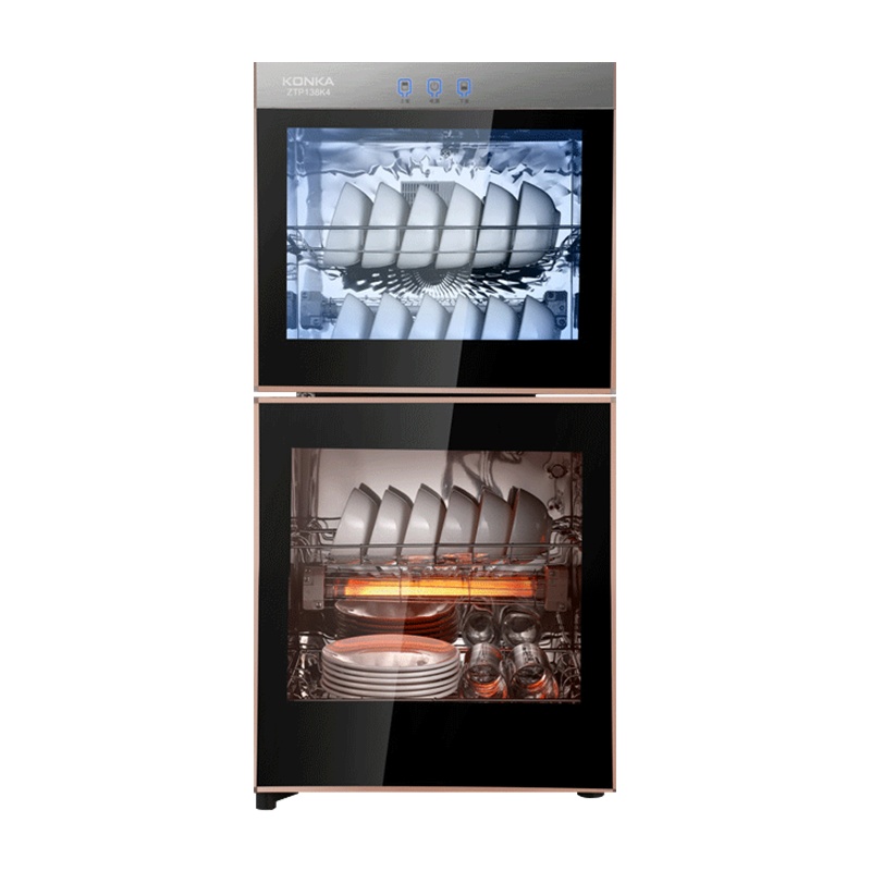 康佳(KONKA)ZTP78K2 消毒柜消毒机 消毒碗柜 厨房商用立式消毒柜家用 臭氧高温 二星级大容量 70L双门