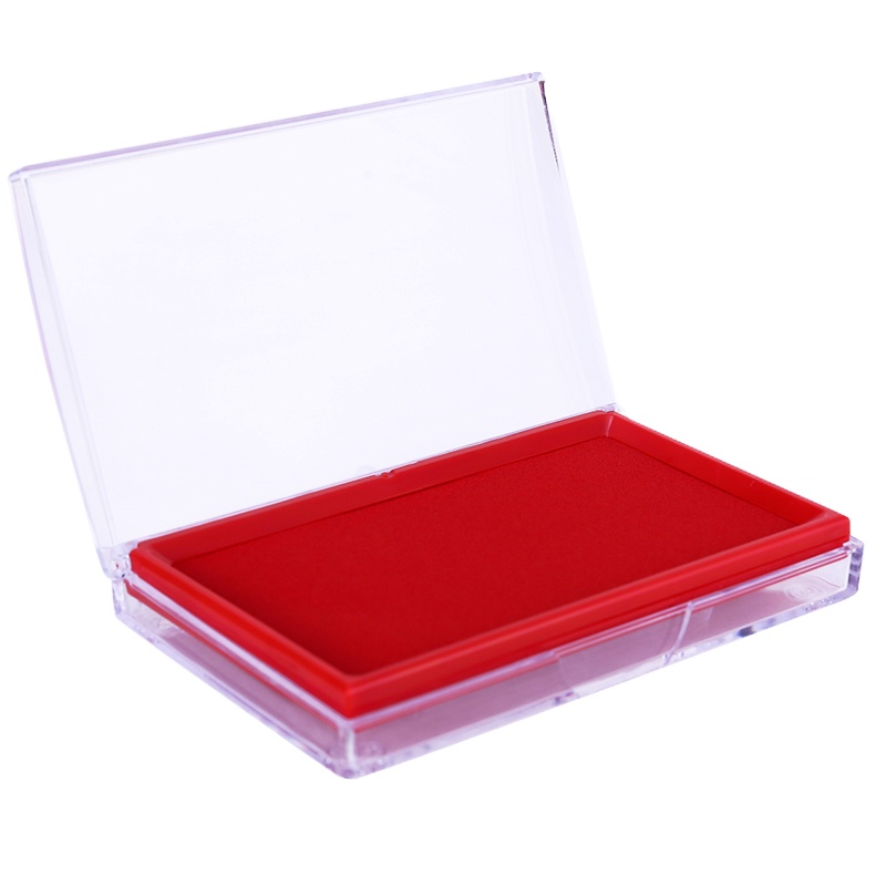 得力(deli) 9864快干方形印台(红色) 12只