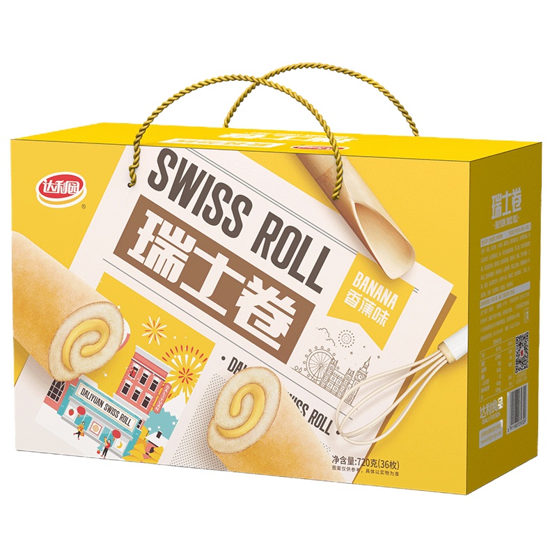 达利园瑞士卷香蕉味720g西式糕点礼盒装