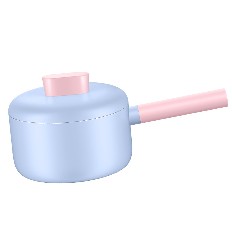 美的奶锅 不粘汤锅16cm宝宝辅食热牛奶泡面燃气电磁炉通用汤锅炊具 CJ16Pot305 蓝色