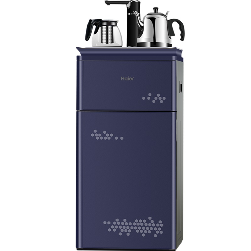 海尔茶吧机家用饮水机 YR1683-CB(蓝)下置式水桶 微电脑控制 加热保温取水多功能选择