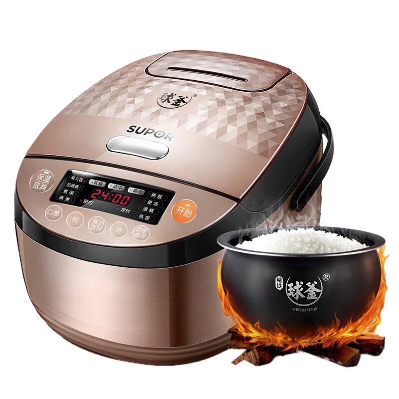 苏泊尔(SUPOR)电饭煲家用4L多功能智能电饭锅3-6人精铁球釜内胆IH电磁加热多种口感选择CFXB40HC803