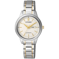 西铁城(CITIZEN)手表 自动机械双日历不锈钢情侣表 PD7144-57A