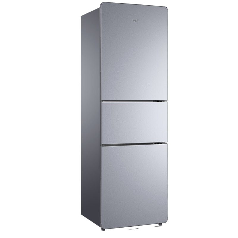 200升节能静音三三温中小型多电冰箱200L3-C闪白银