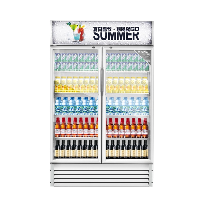 冷藏展示柜 不锈钢时尚双玻璃门1200*500*1920