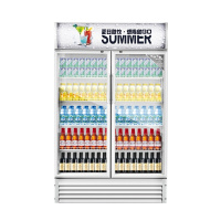 冷藏展示柜 不锈钢时尚双玻璃门1200*500*1920