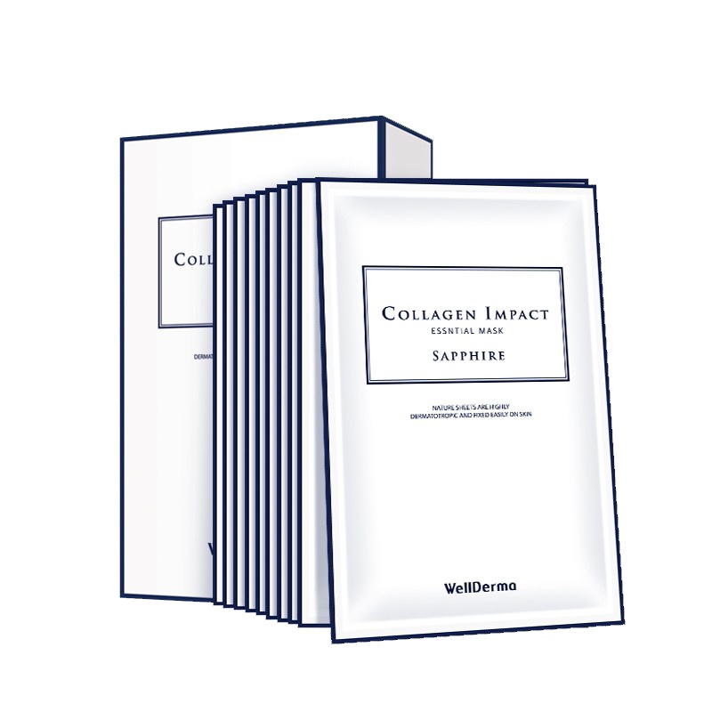 wellderma梦蜗胶原蛋白提拉紧致胎水人皮精华面膜贴10片