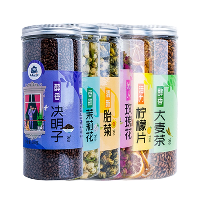 山海小将 清新花茶组合A 大麦茶柠檬片玫瑰花茉莉花决明子胎菊 美艳天使