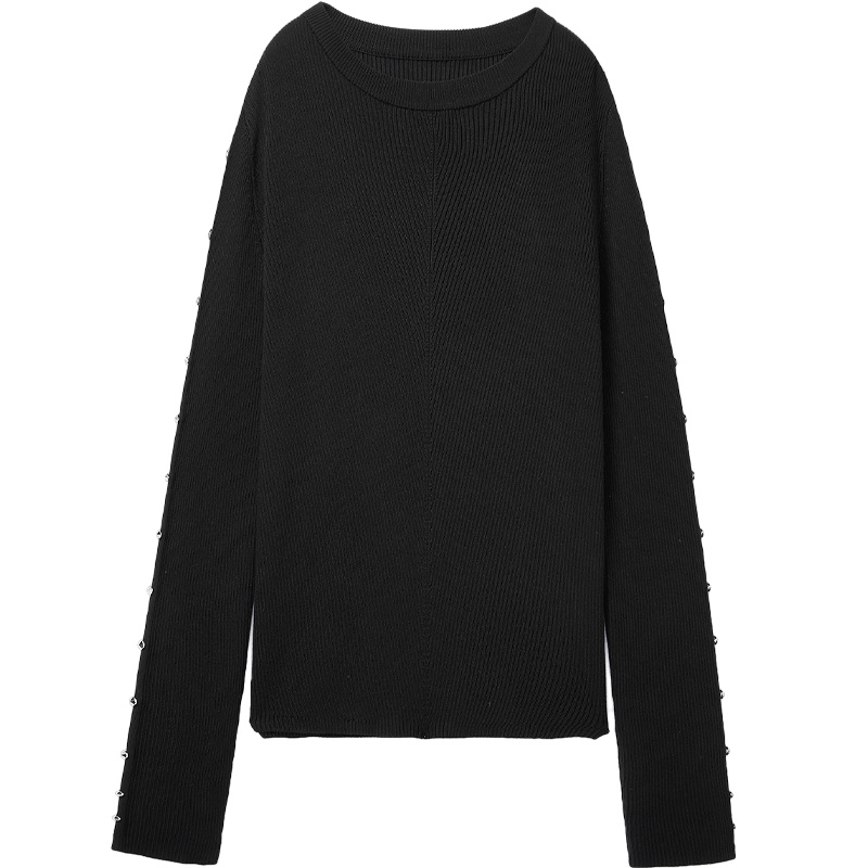 2019爱居兔秋季女装圆领设计长袖针织衫