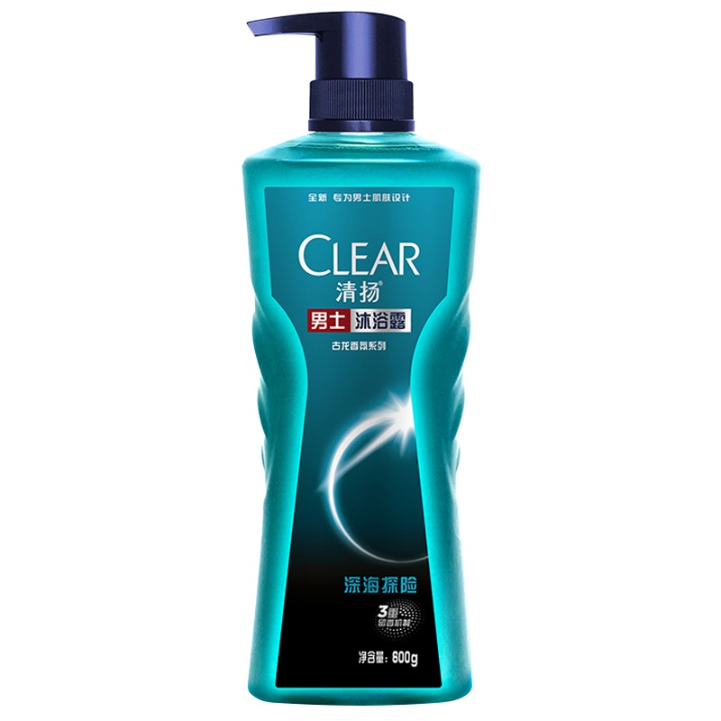 清扬(CLEAR)男士古龙香氛沐浴露深海探险600g[联合利华]清爽魅力海洋香