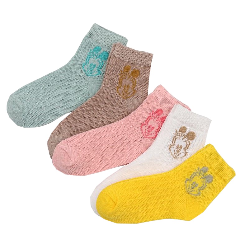 [10双装]巴布豆配饰宝宝儿童袜子春夏季薄款棉袜春秋男孩中筒网眼透气男童短袜