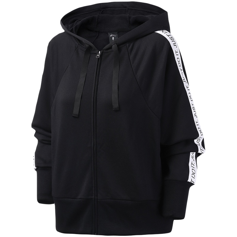 NIKE耐克女装外套连帽透气针织舒适开衫夹克运动服BV5042-010