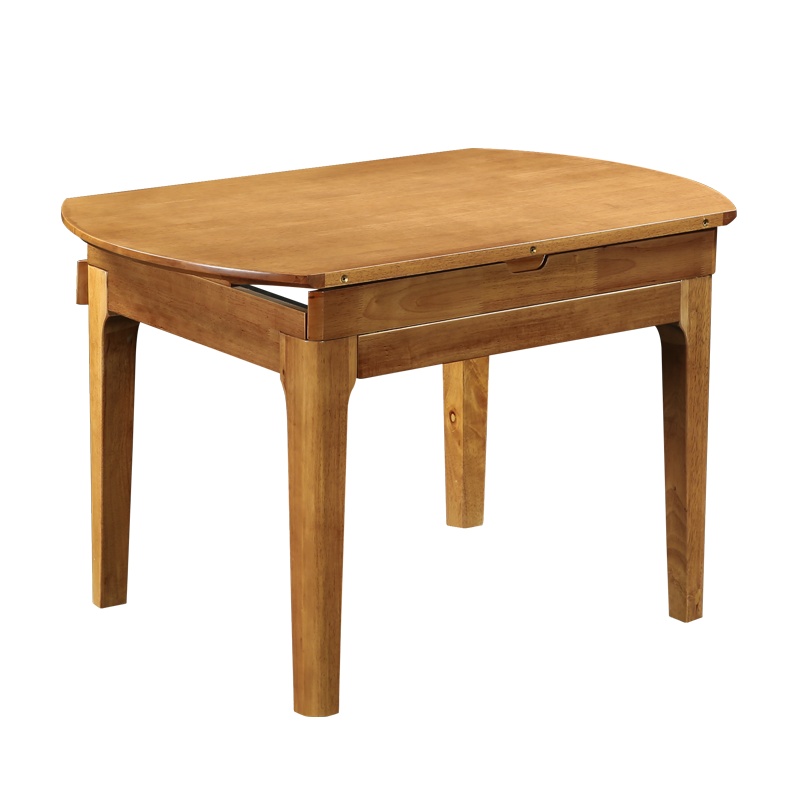 HiBoss木餐桌可伸缩折叠长方形中式现代餐台圆桌餐厅吃饭桌子