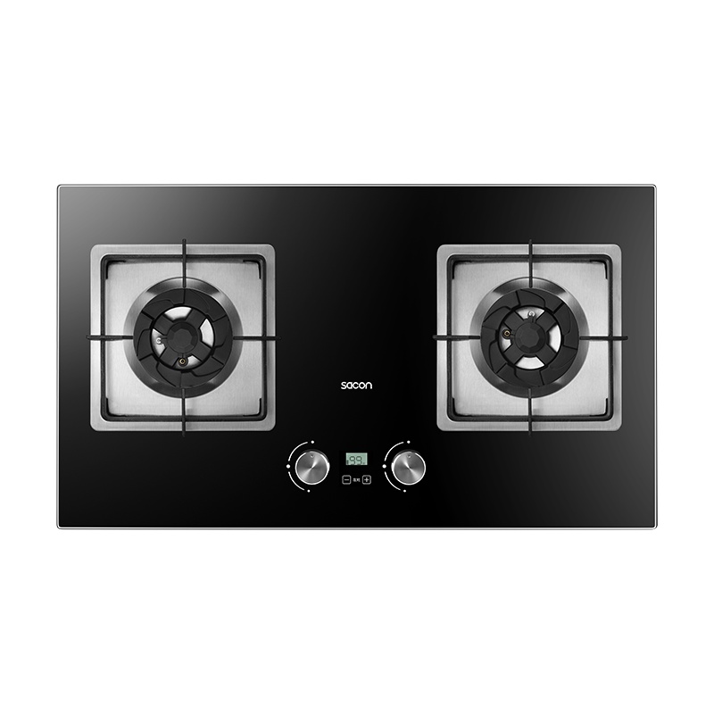 帅康(sacon)82C燃气灶嵌入式双眼灶4.6kW大火力电子定时钢化玻璃台嵌两用家用炉灶煤气炉打火双灶台式煤气灶液化气