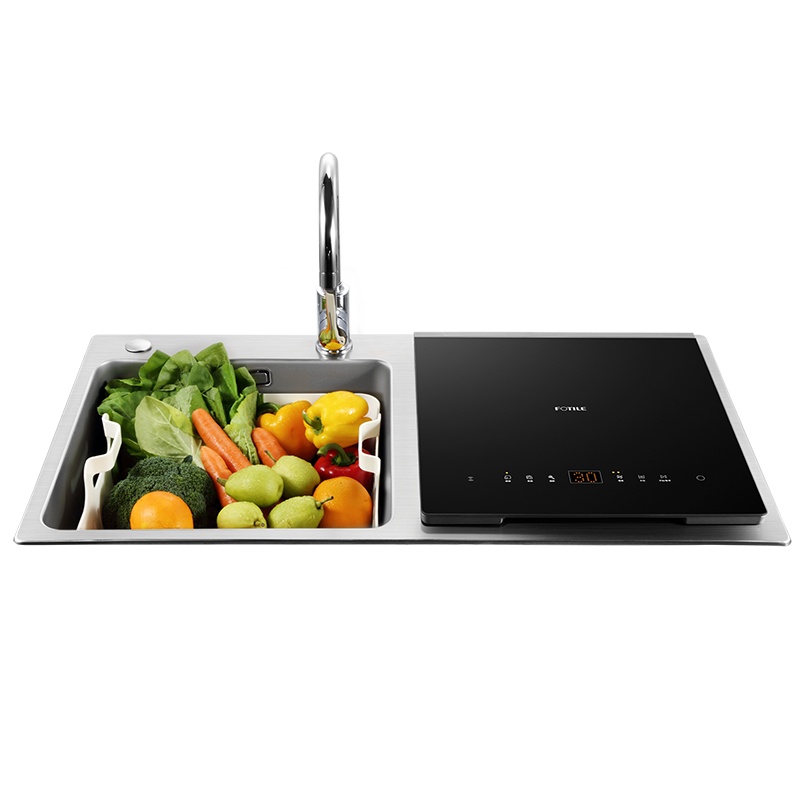 方太(FOTILE)水槽洗碗机 6套 家用全自动嵌入式超声波洗果蔬三合一 杀菌JBSD2T-X1SL(左款)