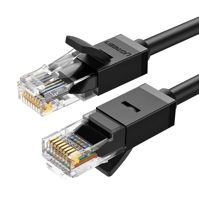 绿联(UGREEN)六类CAT6类网线 千兆网络 工程家用电脑宽带监控非屏蔽8芯双绞成品跳线 黑 50米 20170