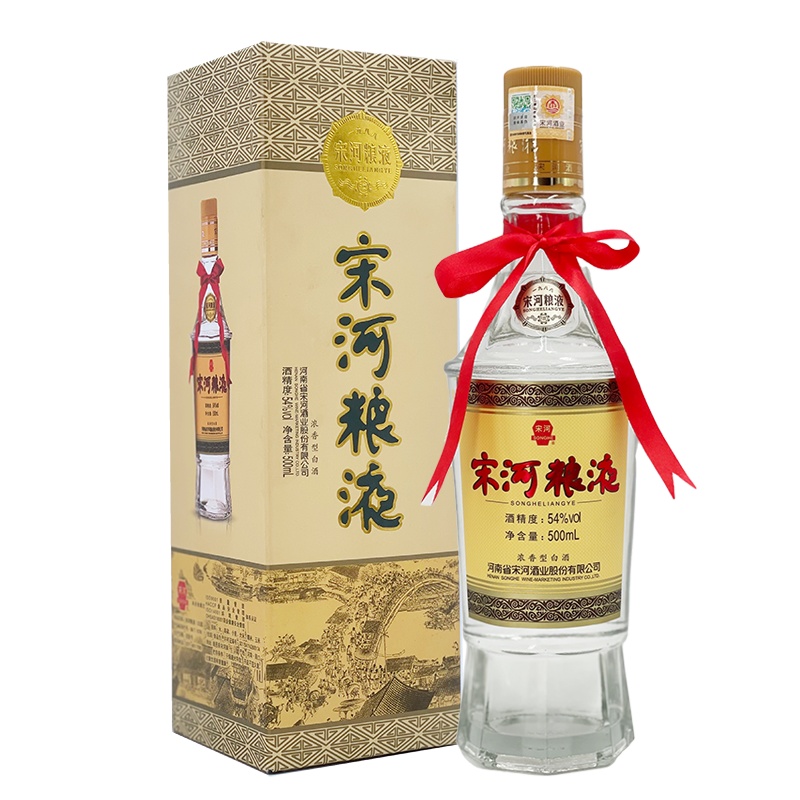 老酒 宋河粮液 54度 复古版 盒装 浓香型白酒 2020年 500mlx1瓶