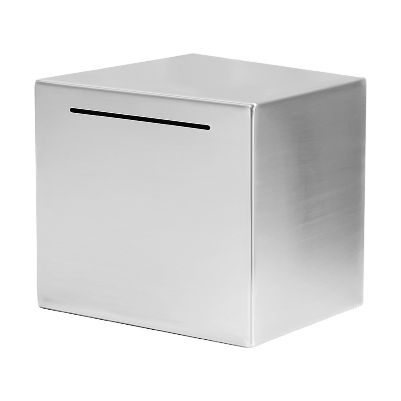 网红只进不出存钱罐 阿斯卡利(ASCARI)不锈钢家用储蓄罐儿童不可取大容量防摔大人用 大号(不刻字)只进不出