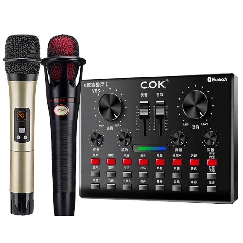 十盏灯 T2-1声卡唱歌手机专用话筒直播声卡套装设备全套K歌主播网红抖录音手机麦克风快手喊麦苹果通用